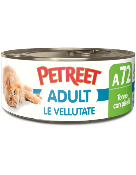 PETREET Vellutate Gatto Adulto Tonno con Piselli 70Gr-www.ronnypet.it/shop
