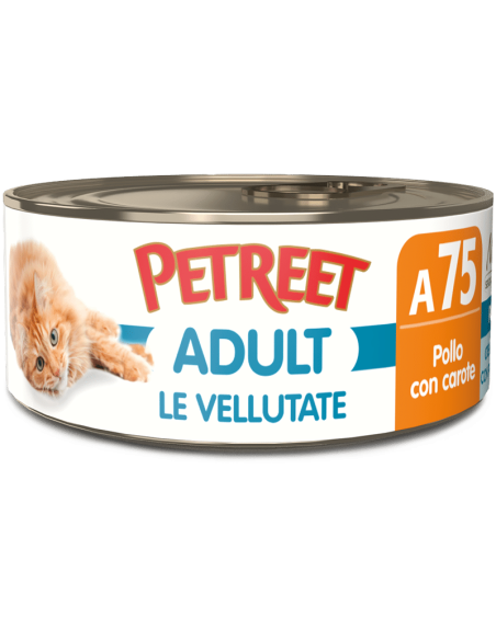 PETREET Vellutate Gatto Adulto Pollo con Carote 70Gr-www.ronnypet.it/shop