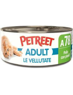 PETREET Vellutate Gatto Adulto Pollo con Piselli 70Gr-www.ronnypet.it/shop
