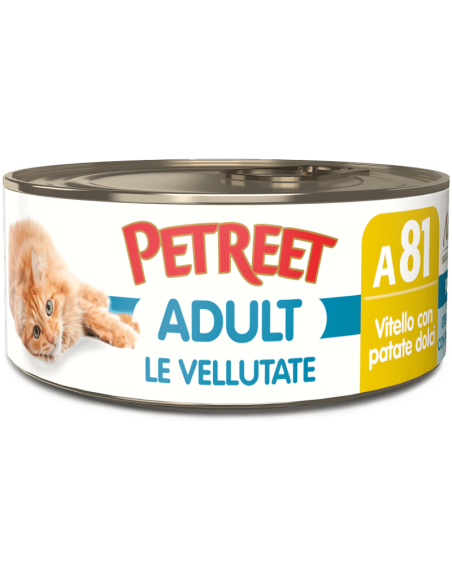 PETREET Vellutate Gatto Adulto Vitello con Patate Dolci 70Gr-www.ronnypet.it/shop