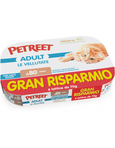 PETREET Vellutate Gatto Adulto Vitello Multipack 6x70 Gr-www.ronnypet.it/shop
