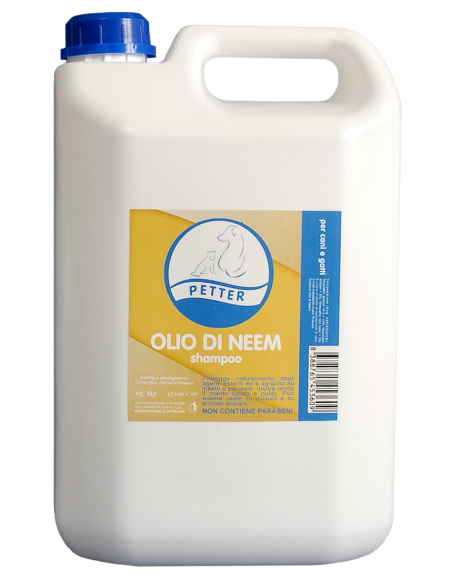 Shampoo Professionale neutro all'olio di NEEM 5 LT-www.ronnypet.it/shop