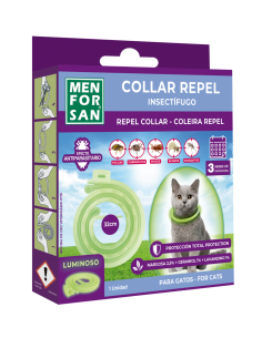 Collare Naturale Fluorescente Repellente insetti per Gatto-www.ronnypet.it/shop