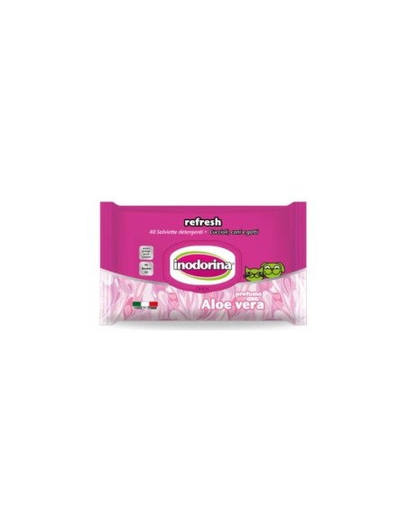 Inodorina Refresh 40 Salviette Detergenti ALOE VERA-www.ronnypet.it/shop