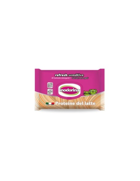 Inodorina Refresh 40 Salviette Detergenti PROTEINE DEL LATTE-www.ronnypet.it/shop