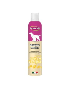 INODORINA SHAMPOO MOUSSE LATTE E VANIGLIA-www.ronnypet.it/shop