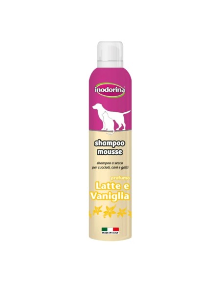 INODORINA SHAMPOO MOUSSE LATTE E VANIGLIA-www.ronnypet.it/shop