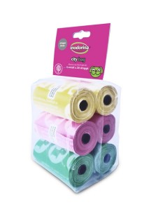 RICARICA 6 ROTOLI DA 20 SACCHETTI IGIENICI PER CANI INODORINA CITY BAG-www.ronnypet.it/shop