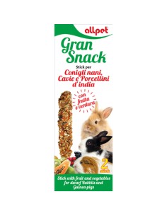AllPet - Stick per Criceti e Conigli Gran Snack Roditori Stick 110g-www.ronnypet.it/shop