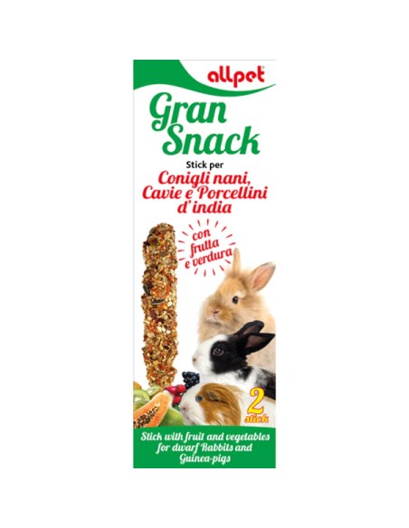 AllPet - Stick per Criceti e Conigli Gran Snack Roditori Stick 110g-www.ronnypet.it/shop