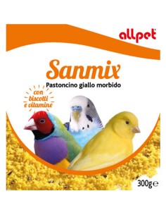 Pastoncino giallo morbido per uccelli granivori – Sanmix Allpet-www.ronnypet.it/shop
