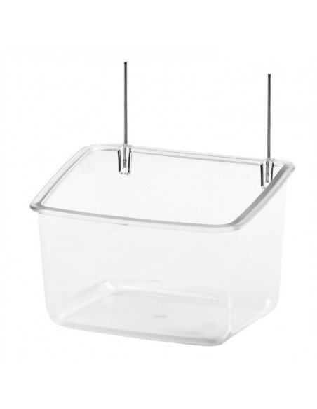 Mangiatoia in plastica per pappagalli. Con attacchi in ferro.-www.ronnypet.it/shop
