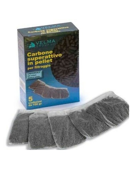 Carbone Superattivo in pellet per filtraggio 500 gr (5 confezioni da 100 gr)-www.ronnypet.it/shop