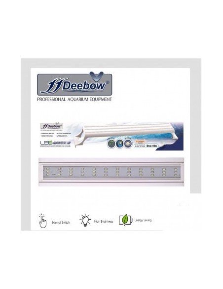 DEEBOW DEE-60A PLAFONIERA NERA LED PER ACQUARI (16W) (60CM-65CM)-www.ronnypet.it/shop
