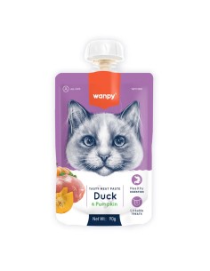 Wanpy Tasty Meat Paste Duck and Pumpkin for Cats 90g-www.ronnypet.it/shop