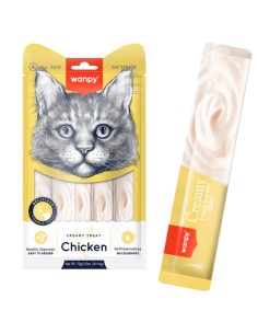 Wanpy Creamy Lickable Treats with Chicken for cats-www.ronnypet.it/shop