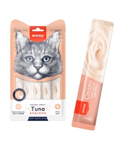 Wanpy Creamy Lickable Treats Tuna & Salmon liquid treats for cats-www.ronnypet.it/shop