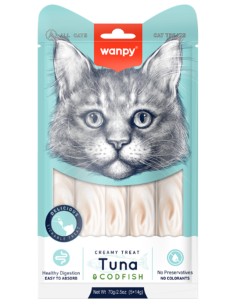Wanpy Creamy Treat Tuna & Codfish 70g-www.ronnypet.it/shop