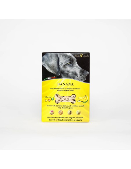 Rolls Rocky Biscotti per Cani banana 300Gr-www.ronnypet.it/shop