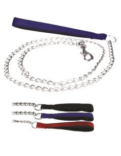 Guinzaglio a catena con maniglia in naylon imbottito-www.ronnypet.it/shop