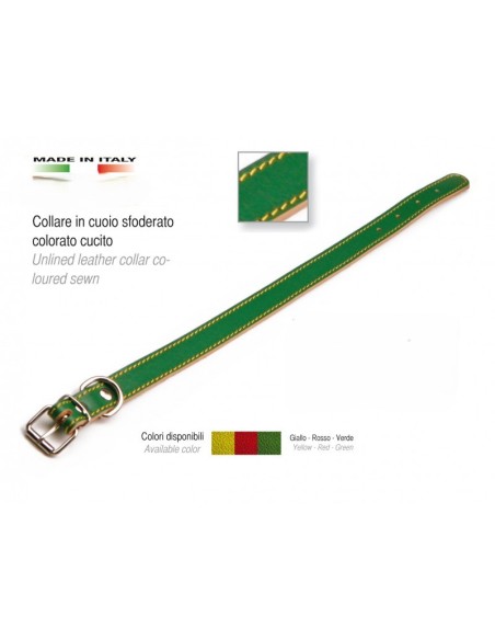 collare sfoderato cucito a mano-www.ronnypet.it/shop