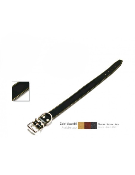 collare sfoderato cucito a mano in cuoio-www.ronnypet.it/shop
