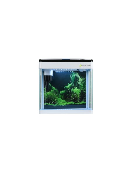 AQUARIO 19 lt con accessori bianco e nero-www.ronnypet.it/shop