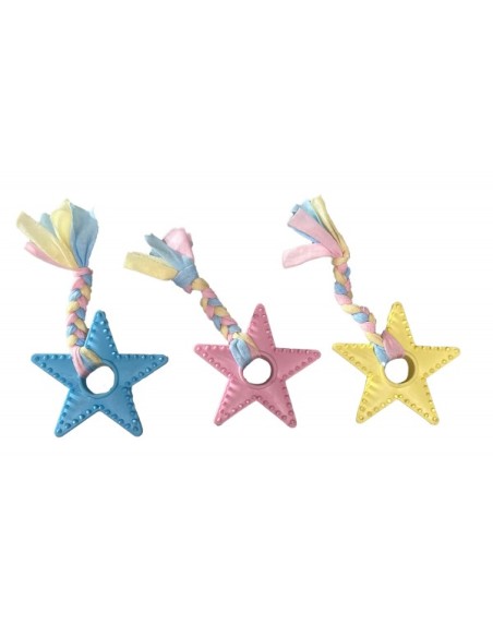 GIOCO IN CORDA CON CON GOMMA  PER CANI-www.ronnypet.it/shop