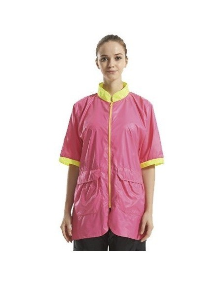 Camice in Nylon Idrorepellente Fucsia con bordi giallo Taglia XXL 45-50-www.ronnypet.it/shop