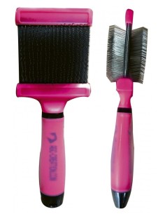 Spazzola Cardatore Flessibile doppia professionale-www.ronnypet.it/shop