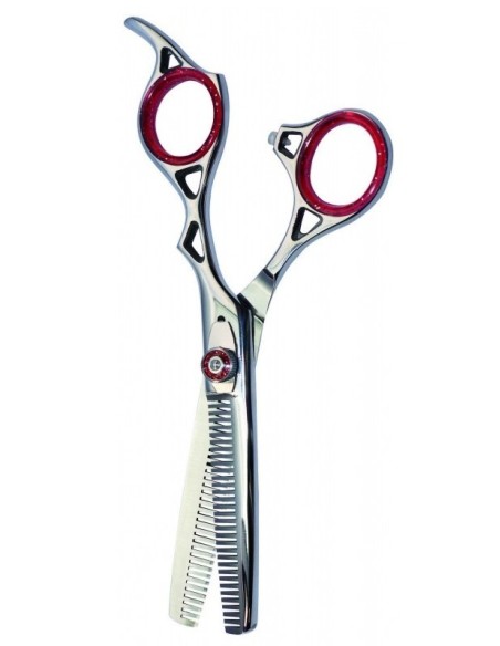 Forbice Professionale in lega leggera a doppia lama dentata cm 17-www.ronnypet.it/shop
