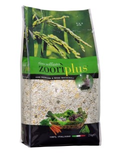 Riso soffiato ZOORí PLUS con ORTAGGI, ERBE OFFICINALI E VITAMINE 5 kg-www.ronnypet.it/shop