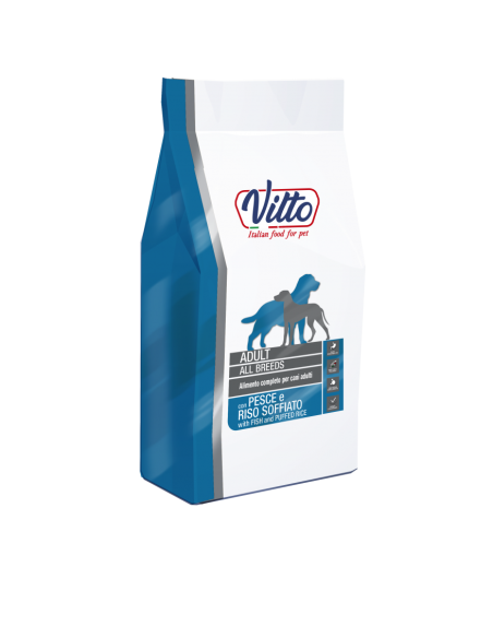 Crocchette per cani adulti Vitto Mantenimento Pesce E Riso 12.5Kg-www.ronnypet.it/shop