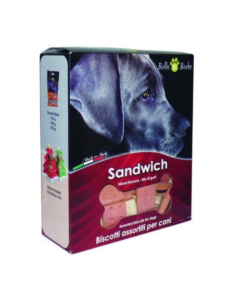 Rolls Rocky Biscotti per Cani SANDWICH 300Gr-www.ronnypet.it/shop