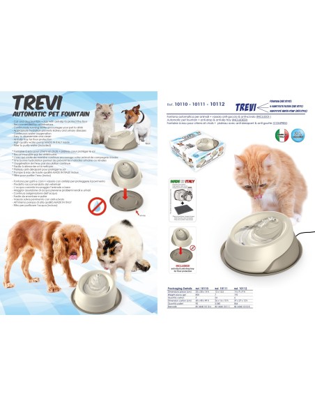 Ciotola Fontana Trevi Automatica in Plastica per Cane Gatto-www.ronnypet.it/shop