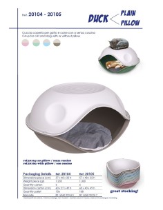 Cuccetta Duck in Plastica per Cane e Gatto 57Cm-www.ronnypet.it/shop 2