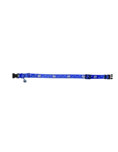 Collare Gatto Elasticizzato in Nylon con Campanellino Blu Cm 1 X 30-www.ronnypet.it/shop