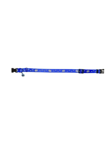 Collare Gatto Elasticizzato in Nylon con Campanellino Blu Cm 1 X 30-www.ronnypet.it/shop