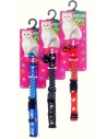 Collare Collarino Per gatto Happy Cat in Nylon con Campanello Blu 1X17,5/30 Cm-www.ronnypet.it/shop