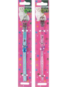 Collare Collarino Per Gatto Catarifrangente in Nylon Rosa 1x30 Cm-www.ronnypet.it/shop