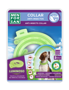 Collare Repellente Insetti Naturale Fluorescente per Canecon Olio di NEEM-www.ronnypet.it/shop