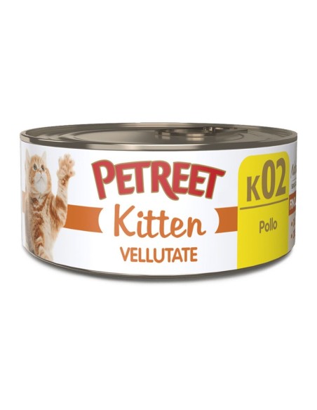 PETREET Vellutate kitten Pollo Per Gatti Cuccioli 60 gr-www.ronnypet.it/shop