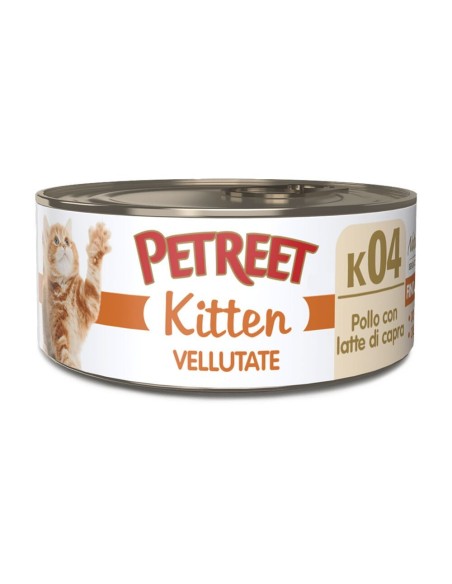 PETREET Vellutate kitten Pollo Latte di Capra Gatti Cuccioli-www.ronnypet.it/shop